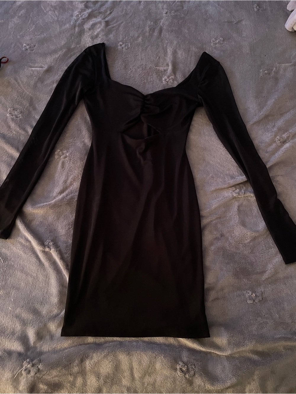 Windsor Black Long Sleeve Cutout Bodycon Dress